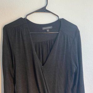 Banana Republic black cross front sweater